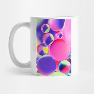 Colorful close up of oil drops in water Mug